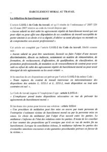 Image - Harcelement moral au travail – Fiche détaillée