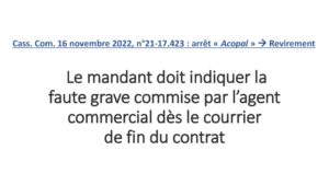 Image - Cour Cass. : Nouvelle obligation du mandant à l’égard de l’agent commercial